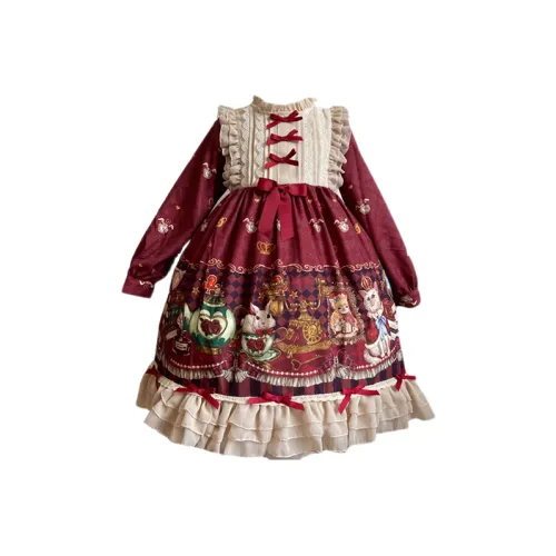 Бургундский Женский Ханьфу