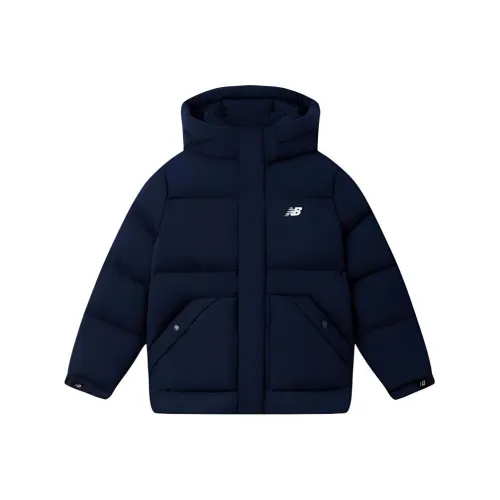 New Balance Пуховик Темно-синий Подростки
