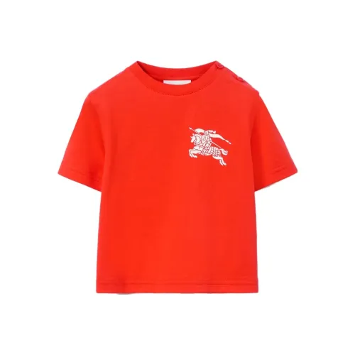 Burberry T-рубашка Детская одежда Ekd MOTIF Хлопок T-рубашка Красный Infant And Toddler