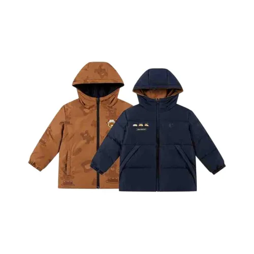 QIAODAN Пуховик Нова-голубой Охра для детей 3-7 лет