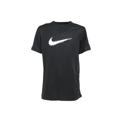 NIKE Черная школьная рубашка с коротким рукавом