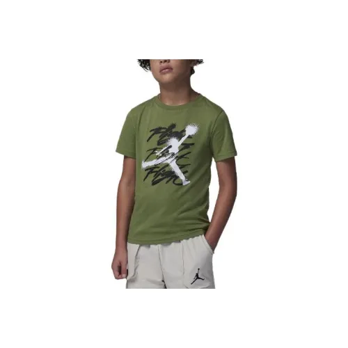 Jordan Jumpman Flight Sprayed Tee T-Shirt Детская Светлая Оливковая