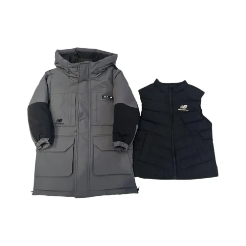 New Balance Пуховик Темно-серый для детей 3-7 лет