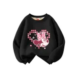 Флисовая подкладка, Di Su, сердце, черный