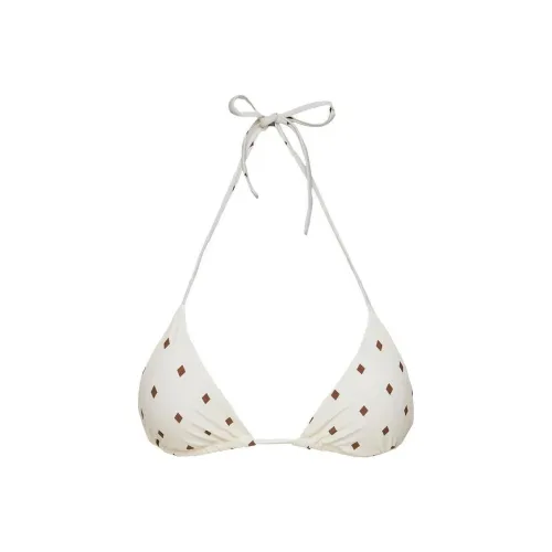 PRINCESS POLLY JENNER Бикини треугольник Топ Бикини Women's White Ромб Ромб Белый