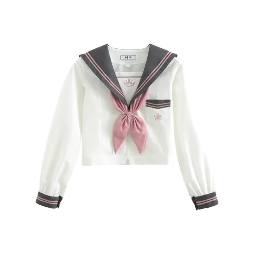 SHENBEI JK UNIFORM Женская Северная сакура Серый Белый