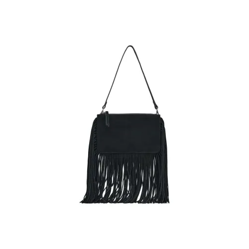 ZARA Сумка через плечо из коровьей кожи мини-сумка женская черная