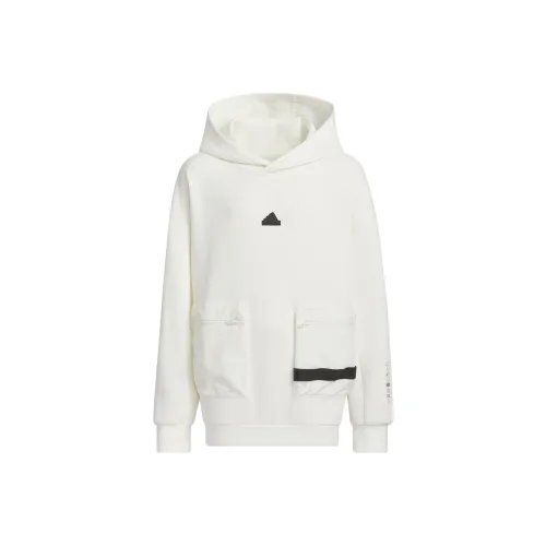 Adidas Свитшот CITY ESCAPE AEROREADY Hoodie Нефритовый Белый Детский