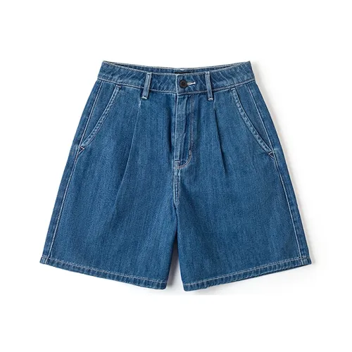 Шорты Lee Co-branded модель SS24 Женские Средне-синие