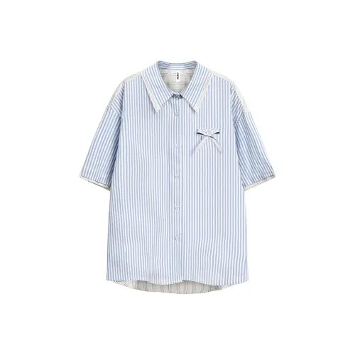 YPUT Свежий синий Женские рубашки