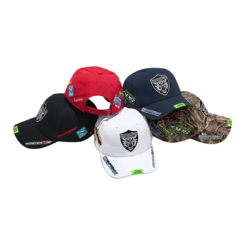 Supreme 100% хлопок Twill Кепки Унисекс Черный Красный Белый Синий Коричневый