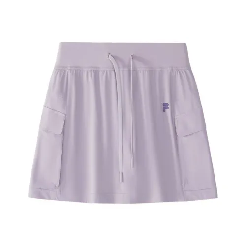 FILA FUSION FOBFUSION LIFE SS25 Повседневные короткие юбки Женские Таро Серо-фиолетовый ПУ (полиуретан)