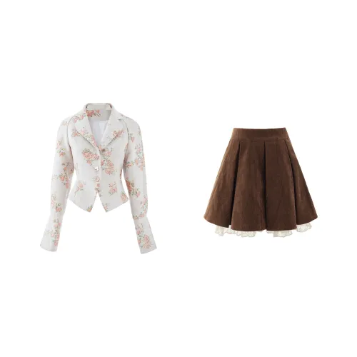 Blovelan Комплект с юбкой Женские Какао-коричневый