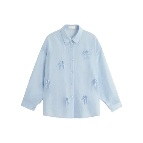 Inman Розовый/синий Женские Рубашки