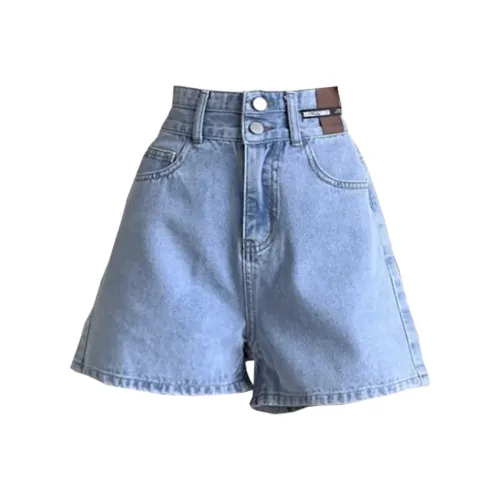 Concubine Zhu Джинсовые шорты Женские Светло-синие