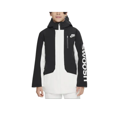 nike Куртки Пальто Парусный Белый Подростки