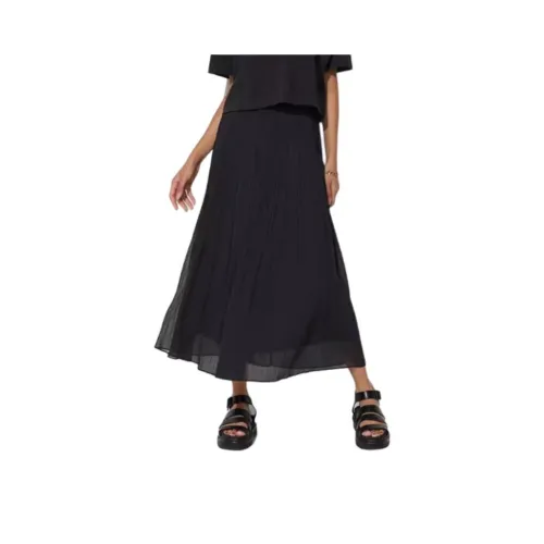 UNIQLO Повседневная длинная юбка женская черная