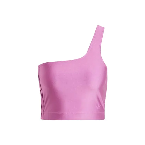 Adidas Originals Модный Crop из спандекса с вырезами Спортивные жилеты Женские Сиреневый