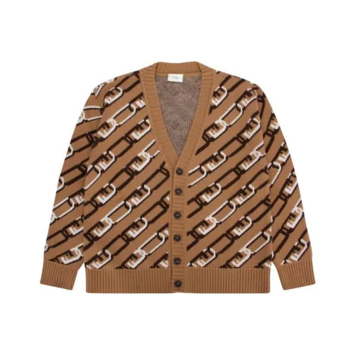 FENDI Детская одежда FW22 Свитер Коричневый Детский