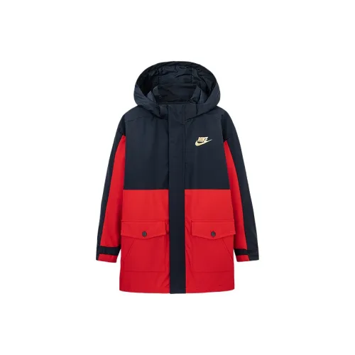 Nike Хлопковый пуховик Преппи Красный для детей 3-7 лет