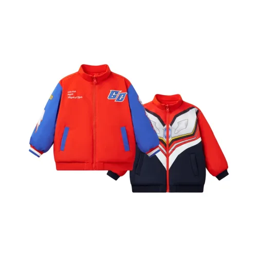Antakids x Ultraman Совместное издание Хлопковый пуховик Оранжевый Красный Для детей 3-7 лет