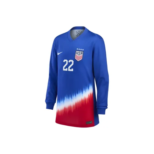 nike Trinity RODMAN USWNT 2024 Stadium Гостевая футболка Королевская Подростки