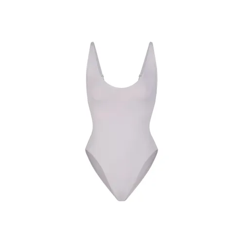 SKIMS Фирменный Плавание Scoop Шея ONE PIECE ONE PIECE Купальник Женские Chrome Chrome Покрытый Цвет