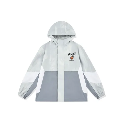 QIAODAN Куртка Снег Mist Серый С принтом по всей поверхности Подростки