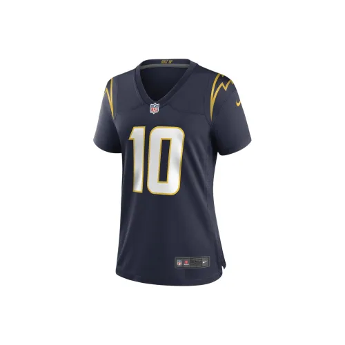 nike NFL Los Angeles Зарядные устройства Justin Herbert T-Shirt Женская Морской синий