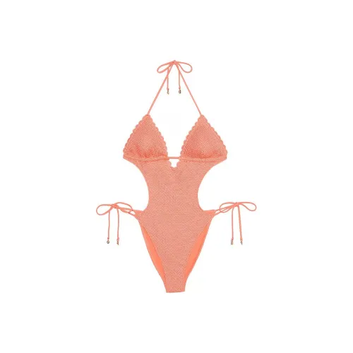Victoria's Secret Розовый Crochet Монокини One Piece Купальник One Piece Купальник Женские Orange