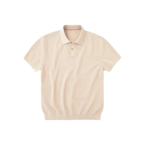 Mr.Bu Поло Мужское Элегантное Абрикос Бежевый