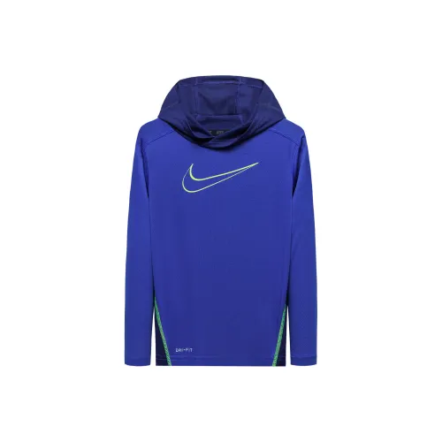 NIKE Dri Fit Синий Детский Свитшот
