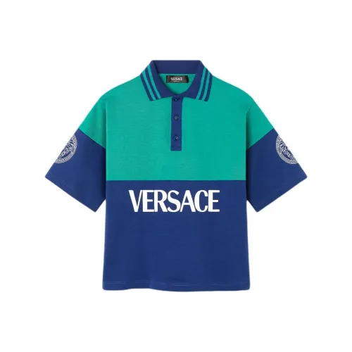 VERSACE SS24 Поло Blue Baby