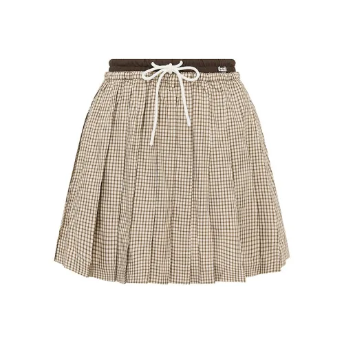 d'zzit Повседневные короткие юбки Женские Темный хаки