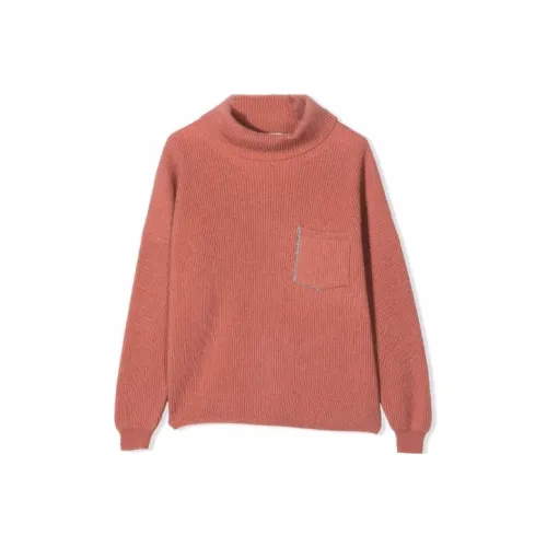 BRUNELLO CUCINELLI Свитер Оранжевый Красный Детский