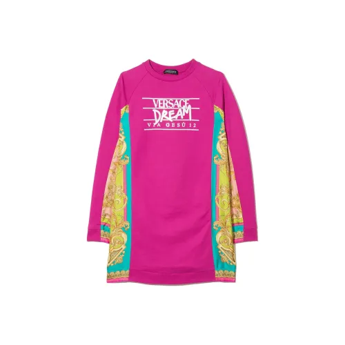 VERSACE Розово-красные Платья для детей