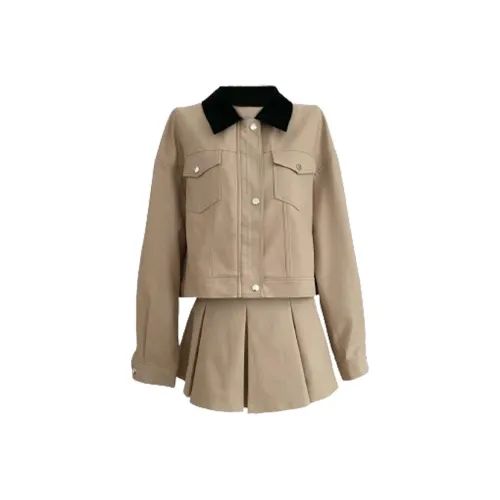 XUANSHU Комплект с юбкой Женские Хаки