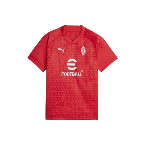 PUMA Т-рубашка Майо Тренировка 23 24 AC Milan Красный Детский