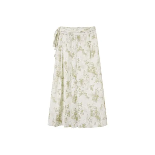 Pit Повседневный Длинный Юбка Женские Цветочный