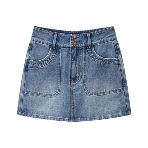 PEACEBIRD Женские джинсовые короткие юбки