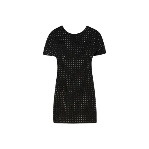 Спортивный Ma SS25 Короткий рукав Платье Женское Черное