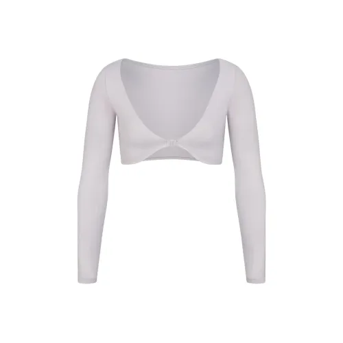 SKIMS Фирменный Плавание Длинный Рукав SHRUG Бикини Женские Chrome Chrome Покрытый Цвет