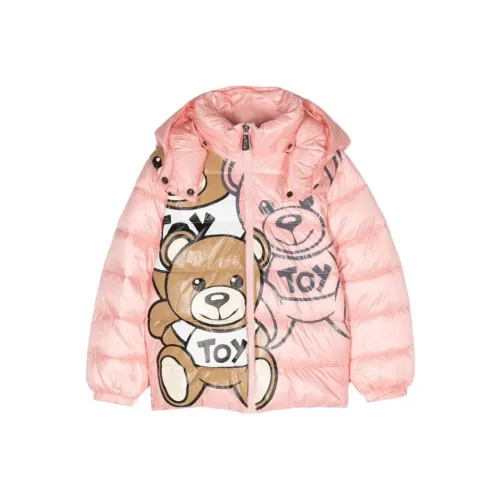 MOSCHINO Cotton Down Jacket Pink Baby