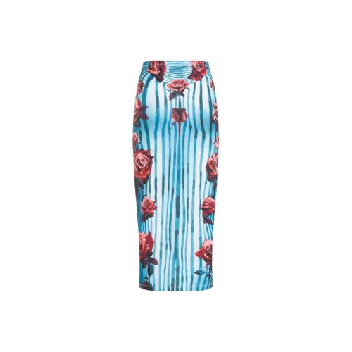 Jean Paul Gaultier Повседневный Длинный Юбка Женские Синий