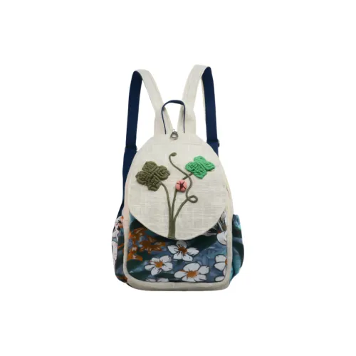 NANXIAOXIANG Hemp Backpack Regular Unisex Ivory
