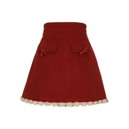 SNBL Повседневные короткие юбки женские красные