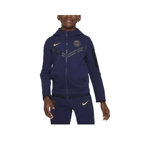 Nike Толстовка Paris Saint Germain Tech Fleece Морской Синий Детский