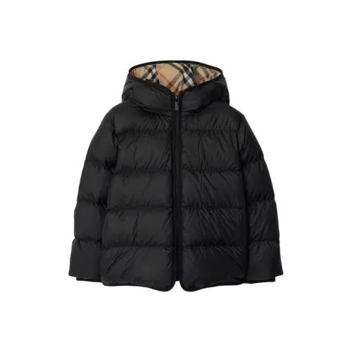 Burberry Черные Детские Утеплённые Куртки