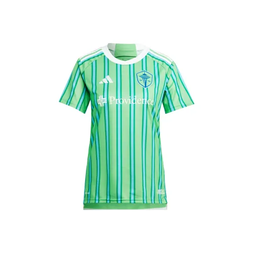 Adidas Seattle Sounders FC 24 25 Дом Джерси Футбол Джерси Фанатская версия Seattle Seahawks Дом Женские Зеленый