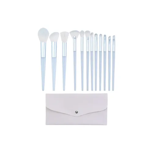 FOYULE 12 шт Кистей для макияжа Полный комплект Наборы одежды Инструменты для красоты Контуринг Смешанный цвет Мягкая кожа Дружелюбный